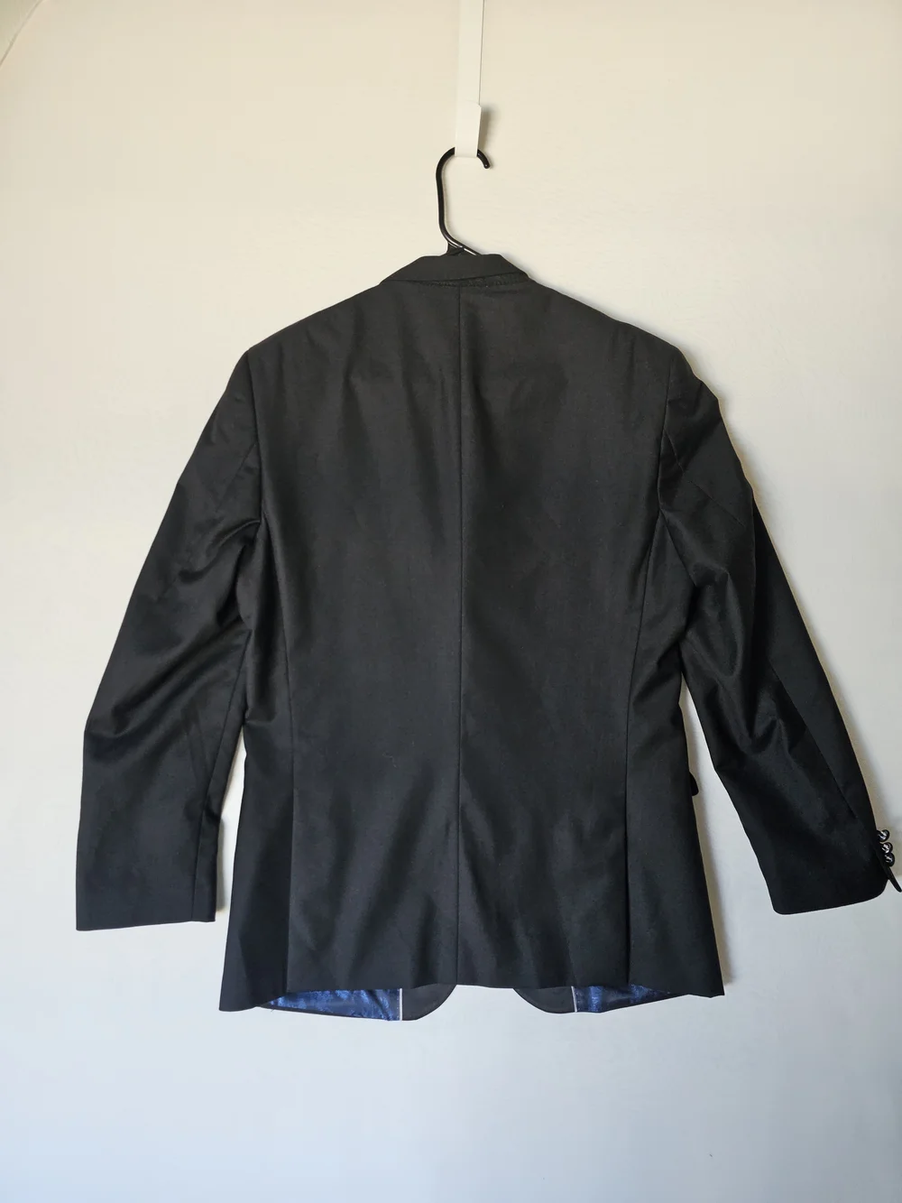Bryan Michaels Men's Black Tuxedo Blazer Jacket Size 40R Paisley Blue Lining